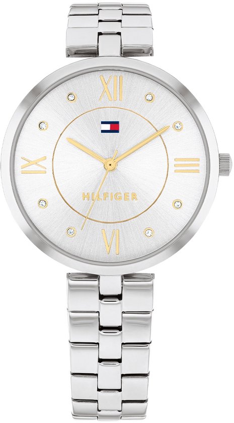 Tommy Hilfiger TH1782683 Ella Dames Horloge – 34 mm – Zilverkleurig